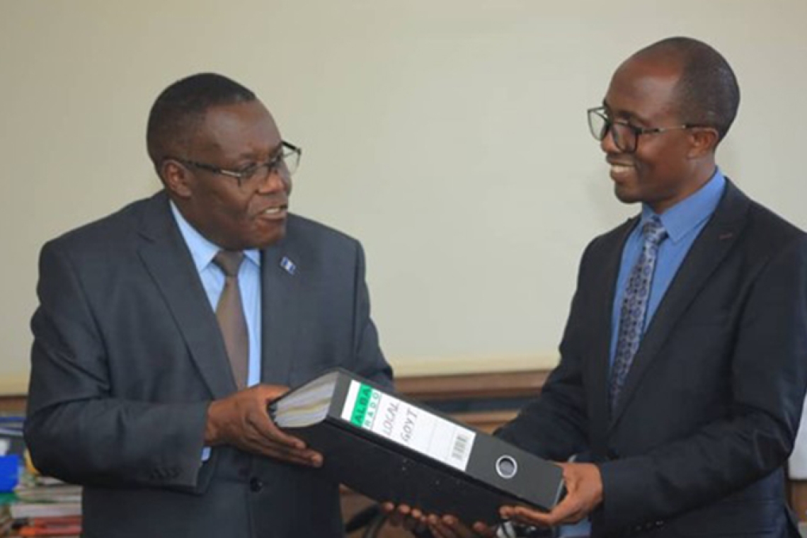 Hon.Christopher Bwanika hands over the Local Government office